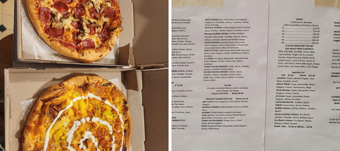 Union City Pizzeria Menu